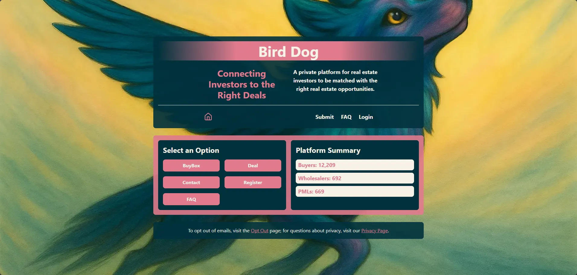BirdDog project screenshot